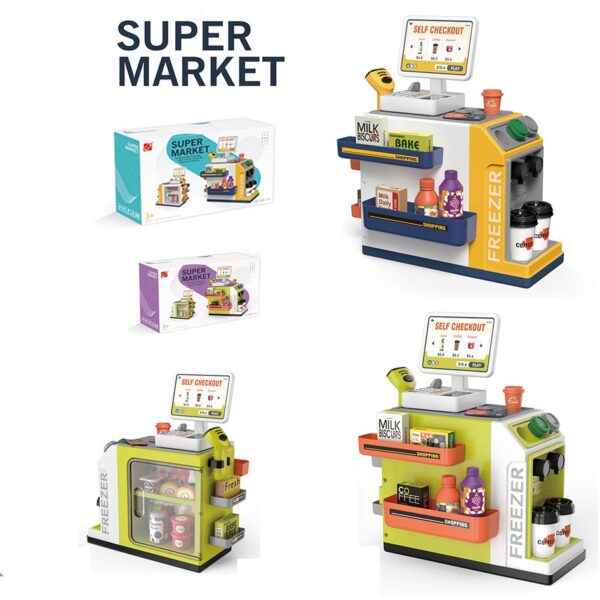 🛒Mini Supermarket Checkout Playset – Pretend Play Grocery Toy