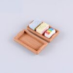 🍞Mini Wooden Bread Tray – 1:12 Scale Dollhouse Serving Board for Bakery & Food Scenes