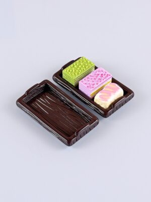 🍞Mini Wooden Bread Tray – 1:12 Scale Dollhouse Serving Board for Bakery & Food Scenes