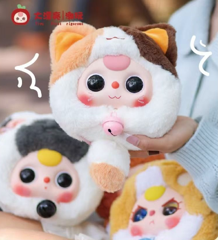 Baby Three-Fortune Cat Large Zipper Plush